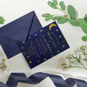 Celestial Night Sky Bruiloft Kaart