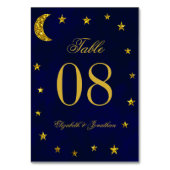 Celestial Night Sky Bruiloft Kaart (Achterkant)