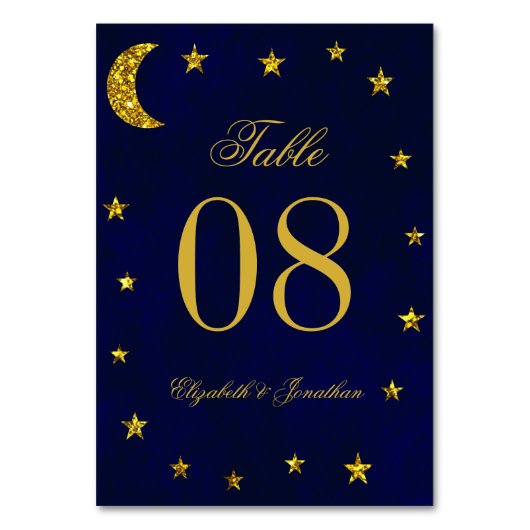 Celestial Night Sky Bruiloft Kaart (Voorkant)