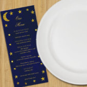 Celestial Night Sky Bruiloft Menu