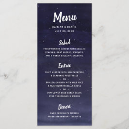 Celestial Night Sky Bruiloft Menu