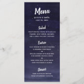 Celestial Night Sky Bruiloft Menu (Voorkant)