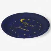 Celestial Night Sky Bruiloft Papieren Bordje (Gekanteld)