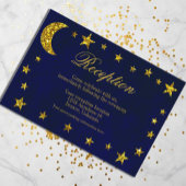 Celestial Night Sky Bruiloft Receptie Informatiekaartje
