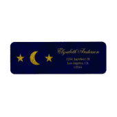 Celestial Night Sky Bruiloft Retouradres Etiket (Voorkant)
