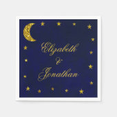Celestial Night Sky Bruiloft Servet (Voorkant)