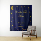 Celestial Night Sky Bruiloft Wandkleed (In situ)