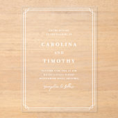 Celestial Night Sky Folie Invitation - Voorste Kaa Acryl Uitnodigingen (Voorkant)