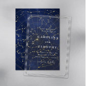 Celestial Night Sky Folie Invitation - Voorste Kaa Acryl Uitnodigingen
