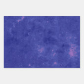 Celestial Night Sky Galaxy Paarse Blue Vibrant Inpakpapier Vel (Voorkant 2)