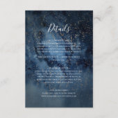 Celestial Night Sky | Gold Details Enclosure Card Informatiekaartje (Voorkant)