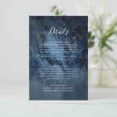 Celestial Night Sky | Gold Details Enclosure Card Informatiekaartje (Staand voorkant)