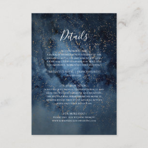 Celestial Night Sky   Gold Details Enclosure Card Informatiekaartje