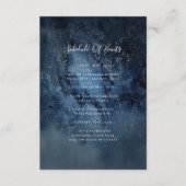 Celestial Night Sky | Gold Schedule of Events Informatiekaartje (Voorkant)