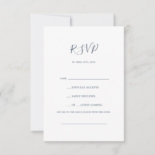 Celestial Night Sky | Gold Song Request RSVP Card (Voorkant)