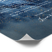 Celestial Night Sky | Gold Unplugged Ceremony Sign Poster (Hoek)