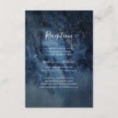 Celestial Night Sky | Gold Weddenschapskaart Informatiekaartje (Voorkant)