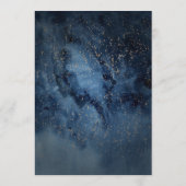 Celestial Night Sky | Gold Weddenvice-kaart Advieskaart (Achterkant)