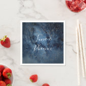 Celestial Night Sky | Gold Wedding Napkins Servet (Insitu)