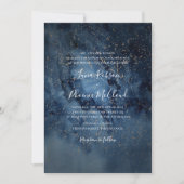 Celestial Night Sky | Goud traditioneel huwelijk Kaart (Voorkant)