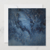 Celestial Night Sky | Goudpleisterweddenschap Kaart (Achterkant)