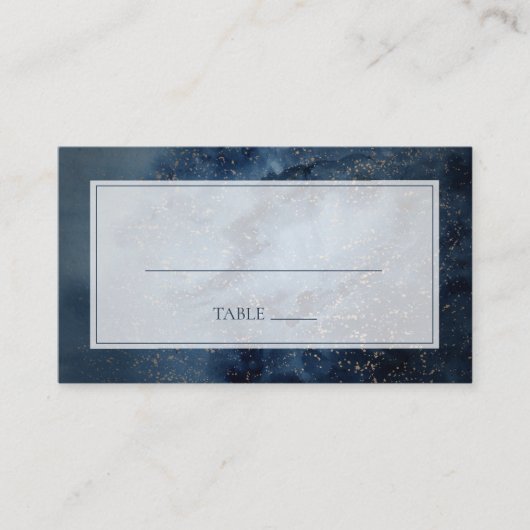 Celestial Night Sky | Gratis platte bruiloft Plaatskaartje (Voorkant)