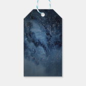 Celestial Night Sky | Labels met sliverweddenschap Cadeaulabel (Achterkant)