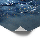 Celestial Night Sky | Menu Gold Drinken Poster (Hoek)