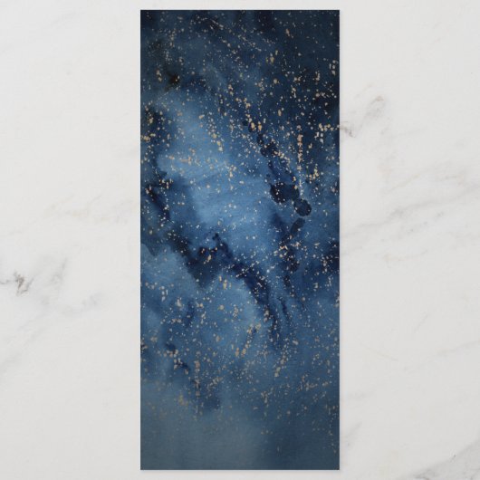 Celestial Night Sky | Menu Gold Weddenrennen (Achterkant)