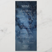 Celestial Night Sky | Menu Zilverweddenschap (Voorkant)
