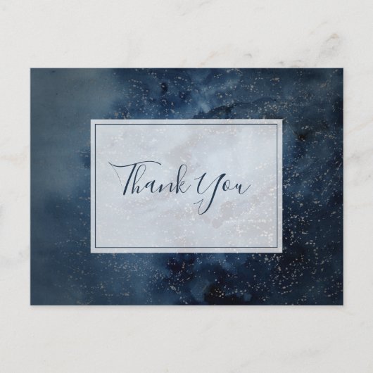 Celestial Night Sky met Lijst Dank u Briefkaart (Voorkant)