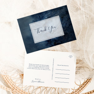 Celestial Night Sky met Lijst Dank u Briefkaart