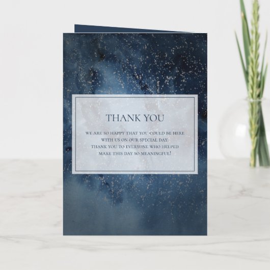 Celestial Night Sky met Lijst gevouwen bruiloft Programma (Achterkant)