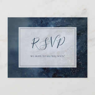 Celestial Night Sky met Lijst Song Request RSVP Briefkaart