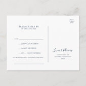 Celestial Night Sky met Lijst Song Request RSVP Briefkaart (Achterkant)