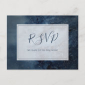 Celestial Night Sky met Lijst Song Request RSVP Briefkaart (Voorkant)