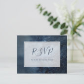 Celestial Night Sky met Lijst Song Request RSVP Briefkaart (Staand voorkant)