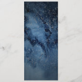 Celestial Night Sky met Lijst Weddenrenmenu Menu (Achterkant)