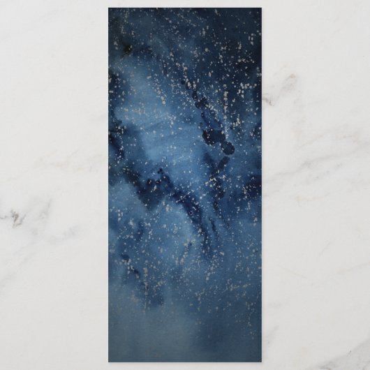 Celestial Night Sky met Lijst Weddenrenmenu Menu (Achterkant)