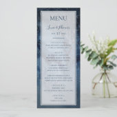 Celestial Night Sky met Lijst Weddenrenmenu Menu (Staand voorkant)