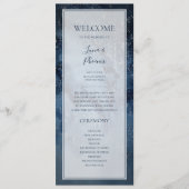 Celestial Night Sky met Lijst Wedding Programme Programmakaart (Voorkant)