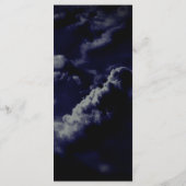 Celestial Night Sky Navy Blauw Huwelijksdiner Menu (Achterkant)