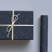 Celestial Night Sky Navy Blauw Inpakpapier Vel
