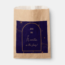 Celestial Night Sky Navy Blue en Gold Wedding