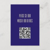 Celestial Night Sky Navy Blue en Gold Wedding Informatiekaartje (Achterkant)