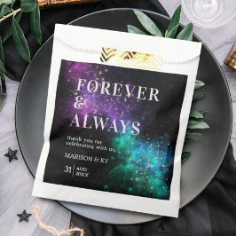 Celestial Night Sky Nebula Wedding Favor Bags Bedankzakje