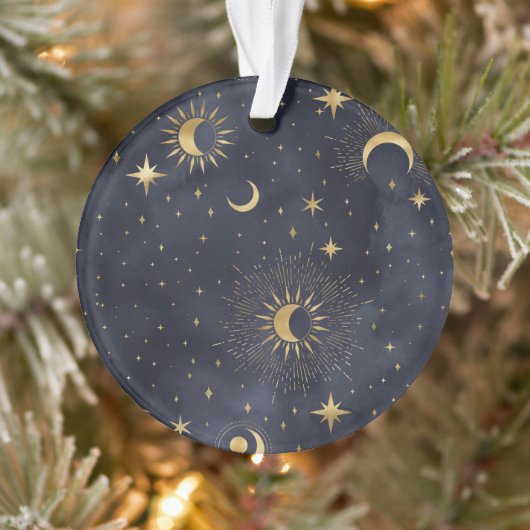 Celestial night sky patroonversiering ornament (Boom)