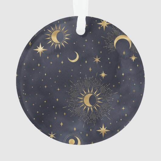 Celestial night sky patroonversiering ornament (achterkant)