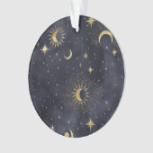 Celestial night sky patroonversiering ornament (voorkant)