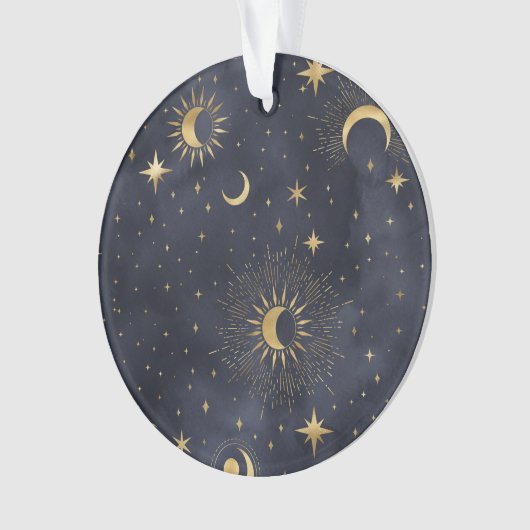 Celestial night sky patroonversiering ornament (voorkant)